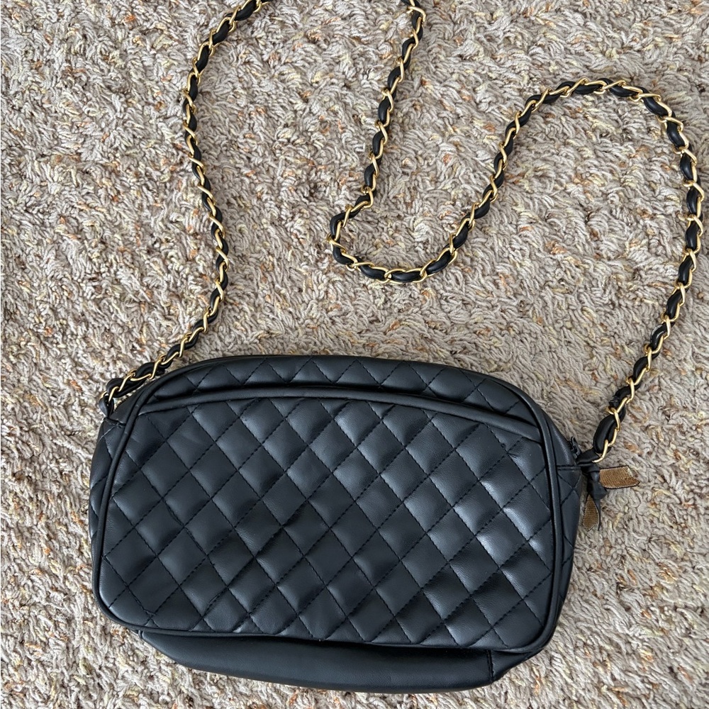 Black Quilted Shoulder Bag